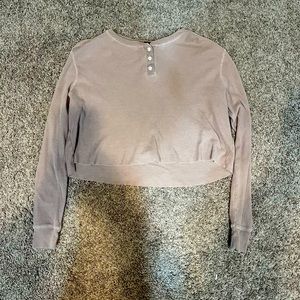 Light pink/ tan cropped long sleeve